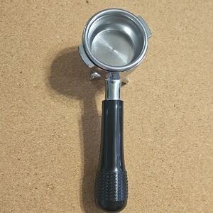 Stainless Steel Portafilter with Black Handle